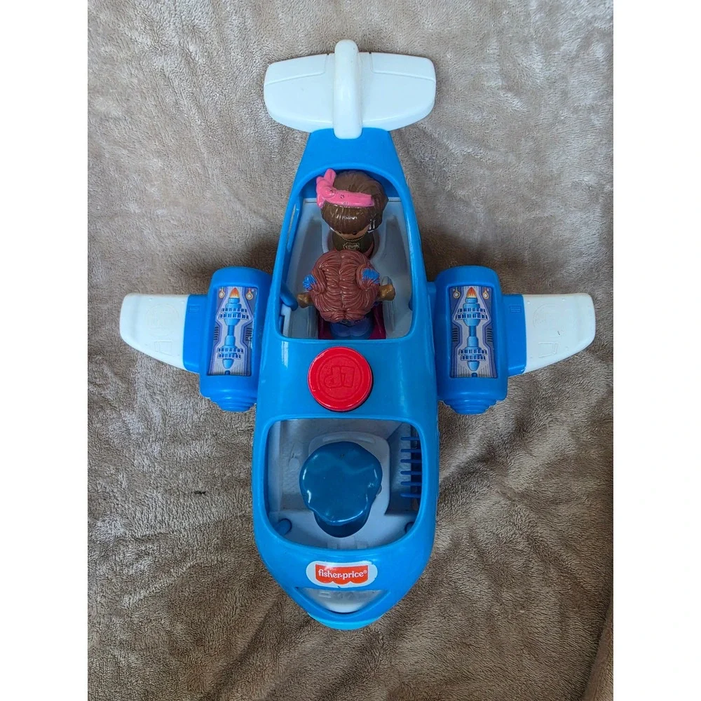 Fisher-Price Little People Travel Together Airplane Blue Toy with 3 Figures